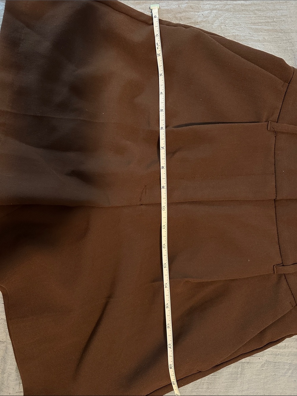 Abercrombie & Fitch Brown Tailored High-Rise Bermuda Shorts Size S - Picture 9 of 9